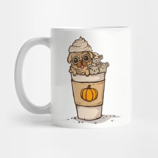 Pug and Mice Latte Mug